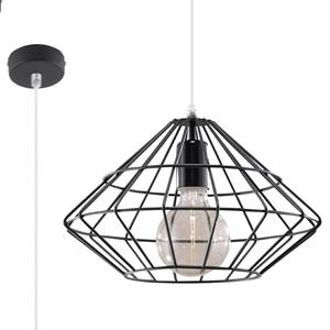 Sollux - SL.0294 Pendelleuchte Umberto schwarz l: 33, b: 33, h: 100, Fassung E27, dimmbar