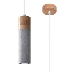 Sollux - SL.0965 Pendelleuchte zane 1 grau l: 10cm, b: 10cm, h: 120cm, GU10/40W, dimmbar
