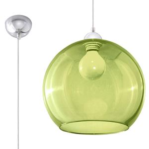 Sollux - SL.0254 Pendelleuchte ball grün l: 30, b: 30, h: 80, Fassung E27, dimmbar