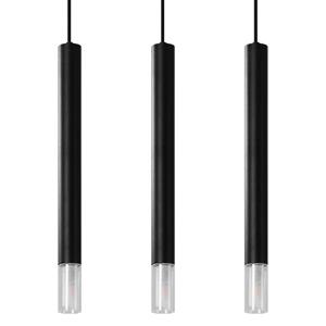 SL.0962 Pendelleuchte wezyr 3 schwarz l: 45cm, b: 6cm, h: 120cm, G9/40W, dimmbar - Sollux