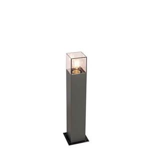 qazqa Moderne stehende Außenlampe 50 cm dunkelgrau IP44 - Dänemark - Dunkelgrau