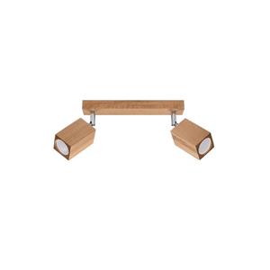 Sollux - SL.1036 Deckenleuchte keke 2 Eiche l: 30cm, b: 5cm, h: 20cm, GU10/40W, dimmbar