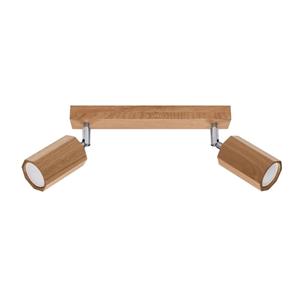 SL.1029 Deckenleuchte zeke 2 Eiche l: 30cm, b: 5cm, h: 20cm, GU10/40W, dimmbar - Sollux