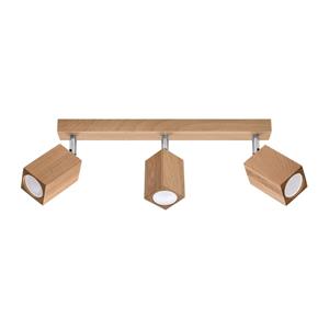 SOLLUX SL.1037 Deckenleuchte KEKE 3 Eiche L: 45cm, B: 5cm, H: 20cm, GU10/40W, dimmbar