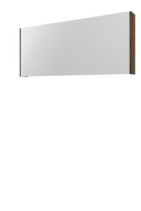 Proline Xcellent spiegelkast met 2 dubbel gespiegelde deuren 140 x 60 x 14 cm, cabana oak