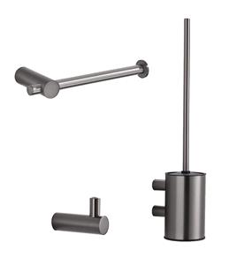 Saniclear Academy toiletaccessoiresset 3-delig verouderd ijzer - gunmetal