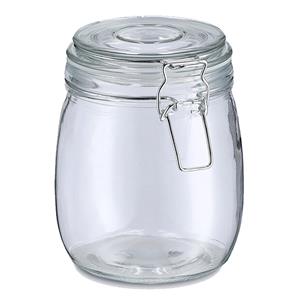 Zeller Voorraadpot/bewaarpot Alfie - 750 ml - glas - beugelsluiting - D11 x H14 cm -