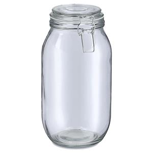 Zeller Voorraadpot/bewaarpot Alfie - 2L - glas - beugelsluiting - D13 x H26 cm -
