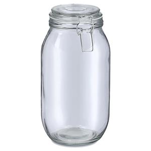 Zeller Voorraadpot/bewaarpot Alfie - 2L - glas - beugelsluiting - D13 x H26 cm -