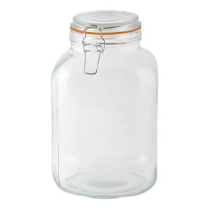 Esschert Design Voorraadpotten/bewaarpotten - 3L - glas - met beugelsluiting - D15 x H24 cm -