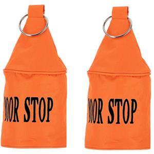 Esschert Design Deurstopper Neon - 2x - 2,5 kg - canvas - oranje - 13 x 13 x 28.5 cm -