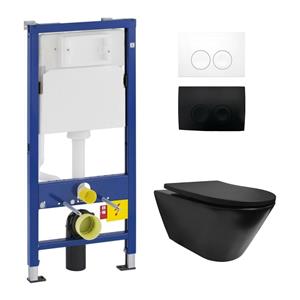 Geberit UP100 toiletset met Mueller Filo randloos toilet en zitting