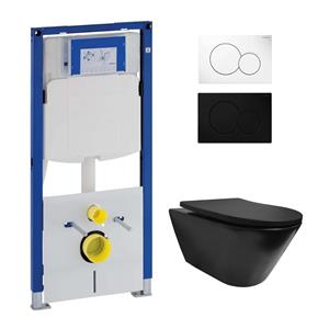 Geberit UP320 toiletset met Mueller Filo randloos toilet en zitting