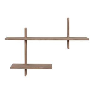 Hioshop Villa wandkast wandplank 50x36cm naturel.