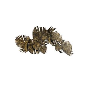 QAZQA Art deco wandlamp antiek goud 76 cm 2-lichts - Lauf