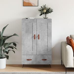 VidaXL Hoge kast 69,5x31x115 cm bewerkt hout betongrijs