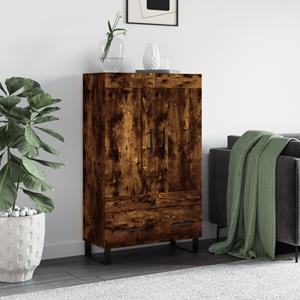 VidaXL Hoge kast 69,5x31x115 cm bewerkt hout gerookt eikenkleurig