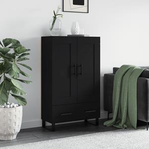 VidaXL Hoge kast 69,5x31x115 cm bewerkt hout zwart
