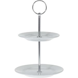 Porseleinen etagere 2-laags 21 cm -