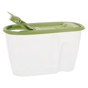 Excellent Houseware Voedselcontainer strooibus - groen - 1 liter - kunststof - 20 x 9,5 x 11 cm -