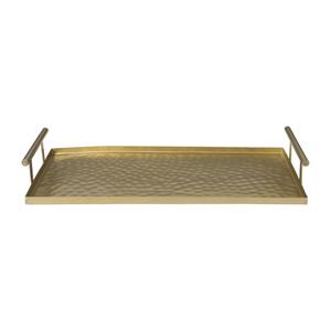 Xenos Kaarsenplateau rechthoek - goud - 36x21 cm