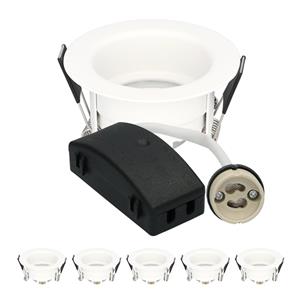 HOFTRONIC™ Set van 6 Rio LED inbouwspots - Verzonken armatuur - GU10 fitting - IP65 waterdicht - LED inbouwspot badkamer en buiten - Wit