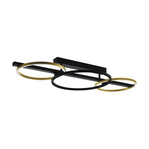 Eglo Stars of Light Plafondlamp met ringen Lanacera zwart met goud 390086