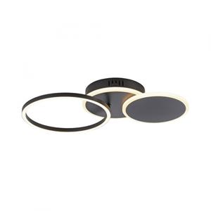 leuchtendirekt SEVENT LED-Deckenleuchte LED 25.5W Schwarz