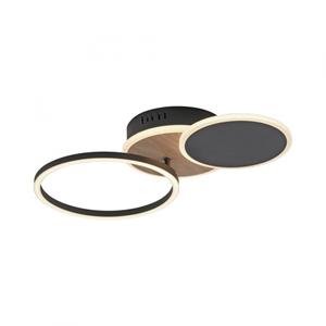 leuchtendirekt SEVENT LED-Deckenleuchte LED 25.5W Holz-Braun (seidenmatt)