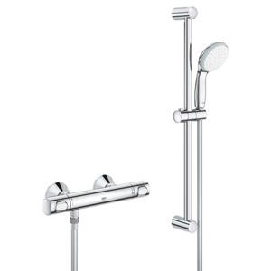 Grohe Precision Flow Thermostatische Douchekraan 1/2: Met Doucheset, Chroom