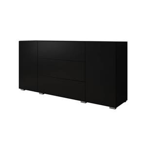 Meubella Dressoir Bonzo - Mat Zwart - 150x39x66 cm