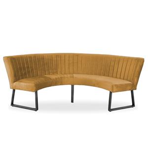 HomingXL Eetkamerbank Rondo | Geschikt voor tafel 130 cm | stof Element goud 08