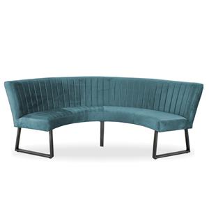 HomingXL Eetkamerbank Rondo | Geschikt voor tafel 150 cm | stof Element petrol 14