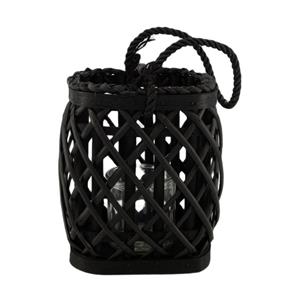 Dijk natural collections Lantaarn Willow 18x18x19.5cm Zwart
