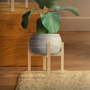 ML-Design Blumenständer, 25x25x30 cm, Braun, aus Holz, für Blumentöpfe bis 29 cm, robust, Pflanzenständer Blumentopfständer Blumenhocker