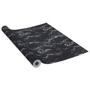 Selbstklebende Möbelfolie Schwarz Steinoptik 500x90 cm pvc Vidaxl Schwarz