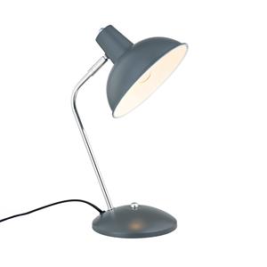 LINDBY Jamelia vintage-tafellamp, staal, grijs