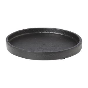 Xenos Plateau rond klein - zwart - ø10 cm