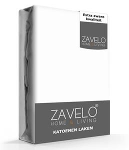 Zavelo Lakens Katoen Wit - Boven/Onder laken - 100% Katoen - Hoogwaardig Hotelkwaliteit - Heerlijk Zacht -240 x 270 cm