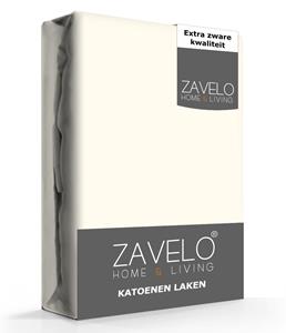 Zavelo Lakens Katoen Ecru - Boven/Onder laken - 100% Katoen - Hoogwaardig Hotelkwaliteit - Heerlijk Zacht -200 x 260 cm