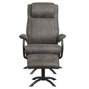 Leen Bakker Relaxfauteuil Vincent incl. hocker - antraciet