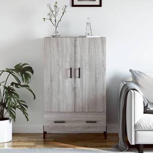 VidaXL Hoge kast 69,5x31x115 cm bewerkt hout grijs sonoma eikenkleurig
