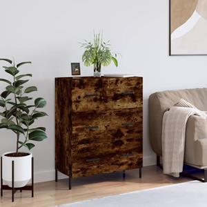 VidaXL Dressoir 69,5x34x90 cm bewerkt hout gerookt eikenkleurig