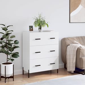 VidaXL Dressoir 69,5x34x90 cm bewerkt hout wit