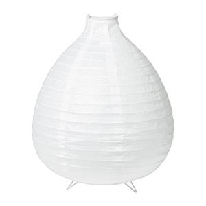 Xenos Rijstpapier lamp ovaal - wit - ø37x43.5 cm