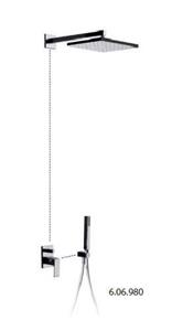 Tres Cuadro Exclusive Inbouw doucheset met Regendouche en handdouche 6.06.980 Zwart-Chroom