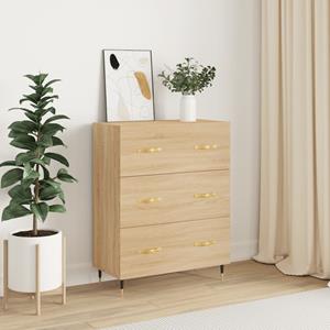 VidaXL Dressoir 69,5x34x90 cm bewerkt hout sonoma eikenkleurig