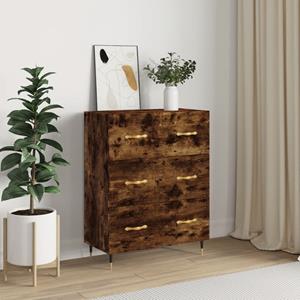 VidaXL Dressoir 69,5x34x90 cm bewerkt hout gerookt eikenkleurig