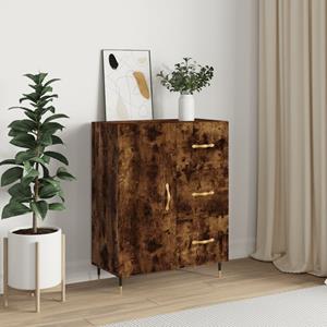 VidaXL Dressoir 69,5x34x90 cm bewerkt hout gerookt eikenkleurig