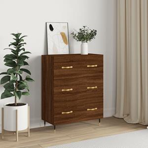 VidaXL Dressoir 69,5x34x90 cm bewerkt hout bruineikenkleurig